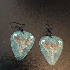 MOTLEY CRUE GUITAR PICK EARRINGS